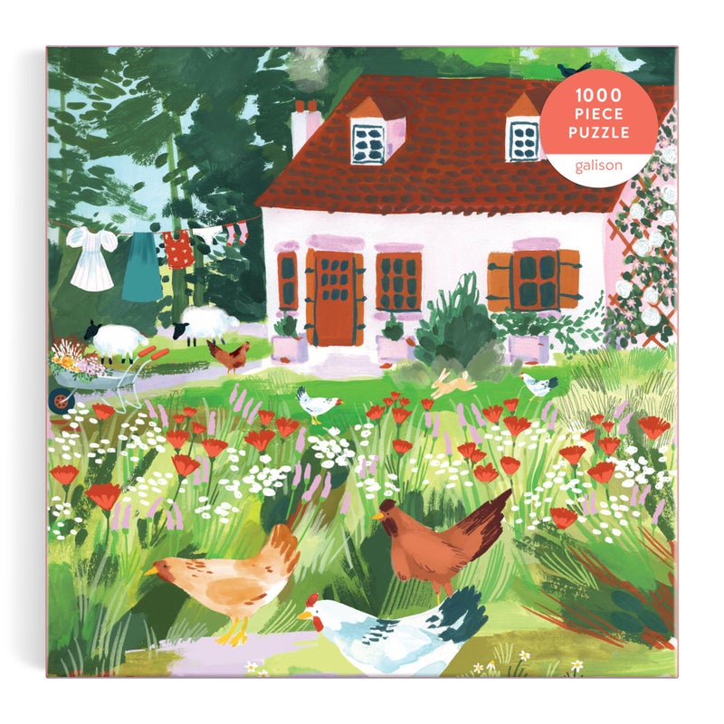 Galison Cottage Wildflowers - 1000 Piece Jigsaw Puzzle Featuring Beautiful Artwork of English Country Living - Image 5